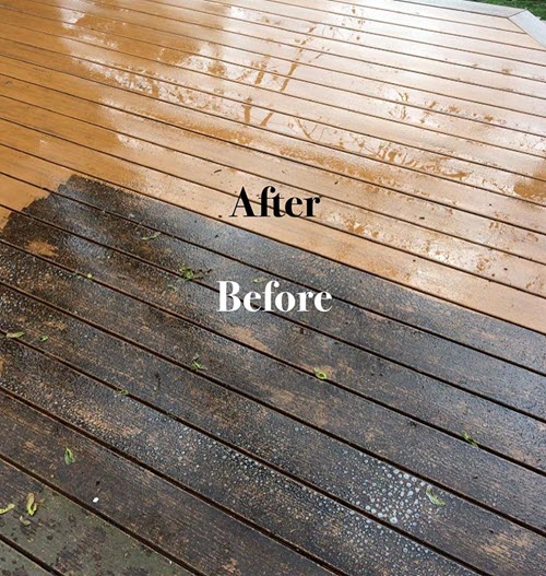 wood composite deck before and after 